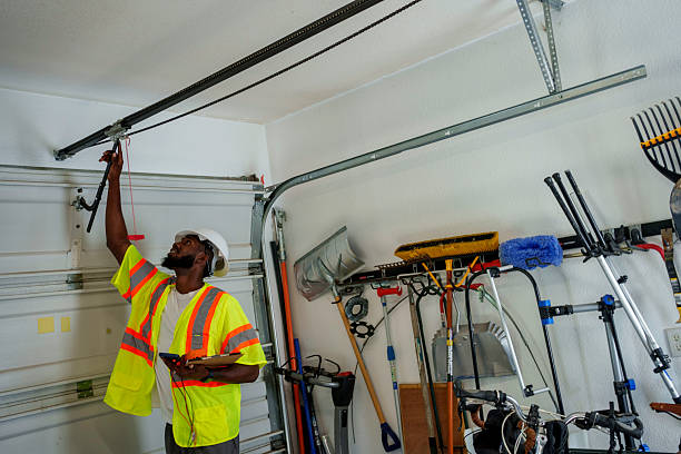 Professional Garage Door Panel Replacement technician working in Greenville, SC